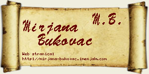 Mirjana Bukovac vizit kartica